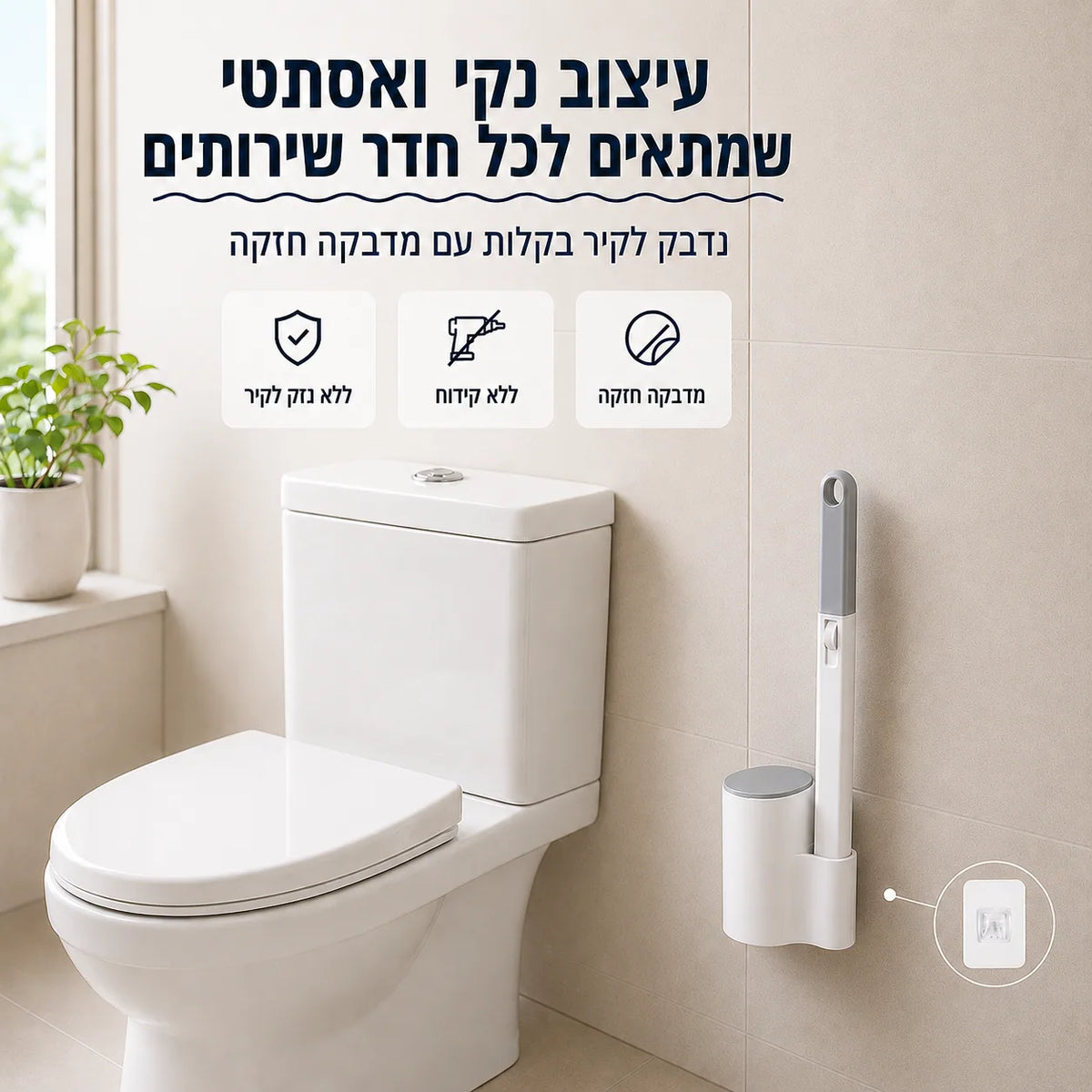 Balai de Toilette à Têtes Jetables